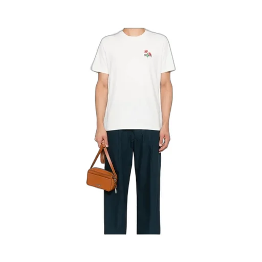 Floral-Embroidered T-Shirt
