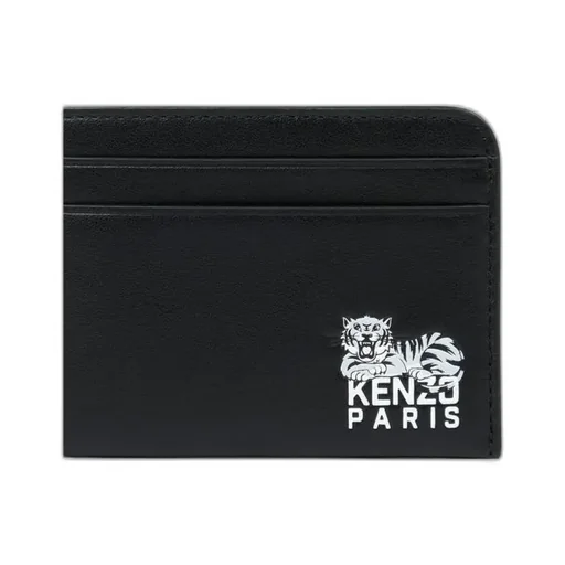 Happy Tiger Card Holder In Leather