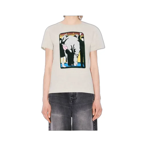 Elephant-Print Cotton Top