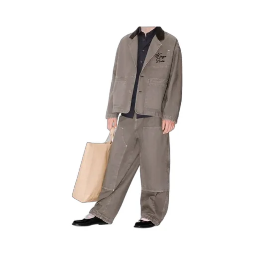 Workwear Jacket In Washed Cotton