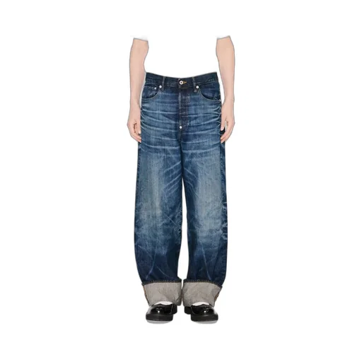Logo Patch Straight Leg Jeans