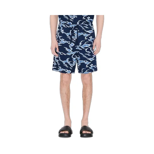 Ocean Camo Elasticated Short In Cotton