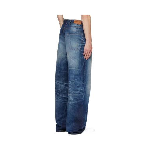 Logo Patch Straight Leg Jeans
