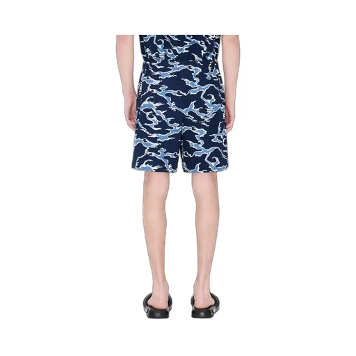 Ocean Camo Elasticated Short In Cotton