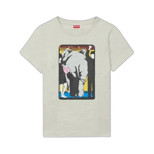 Elephant-Print Cotton Top