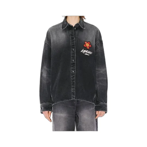 Kenzo X Futura 2000 Embroidered Workwear Shirt In Japanese Denim