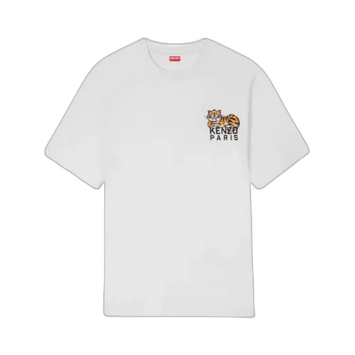 Happy Tiger Embroidered T-Shirt
