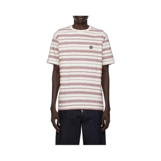 Boke Flower Striped Embroidered T-Shirt In Cotton