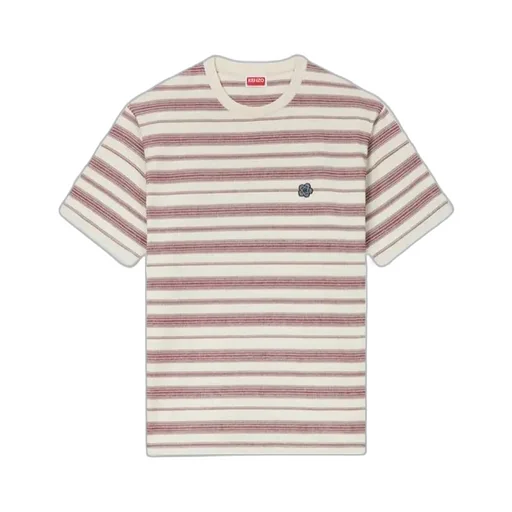 Boke Flower Striped Embroidered T-Shirt In Cotton