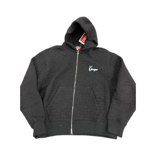 Quilted Zip-Up Hoodie