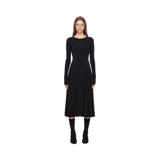 Open Back Flared Midi Dress