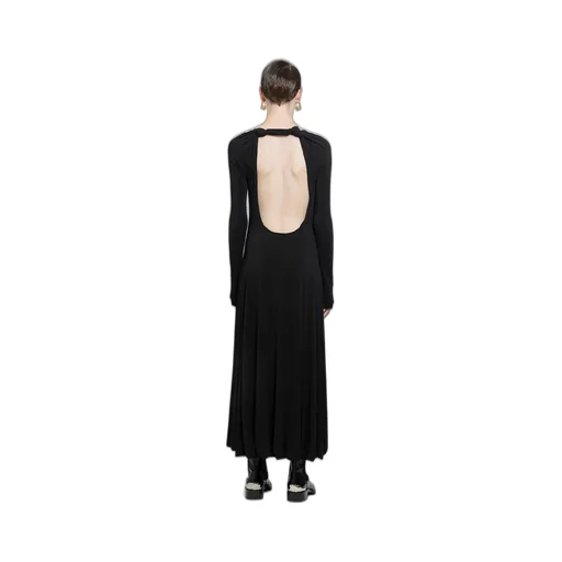 Open Back Flared Midi Dress