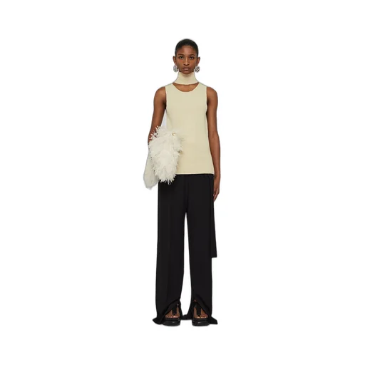 Cut-Out Detailed High-Neck Knitted Vest