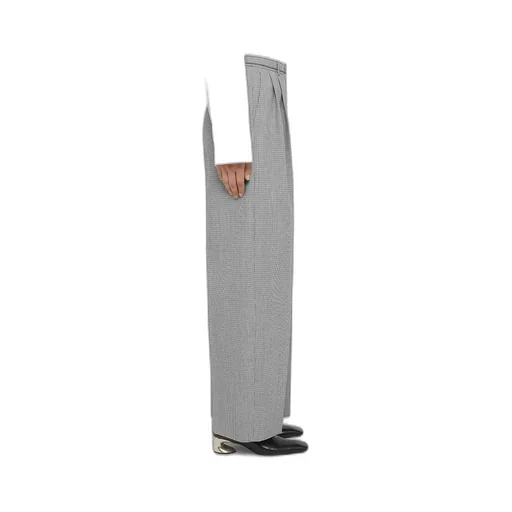 Checked Belted Trousers