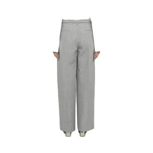 Checked Belted Trousers