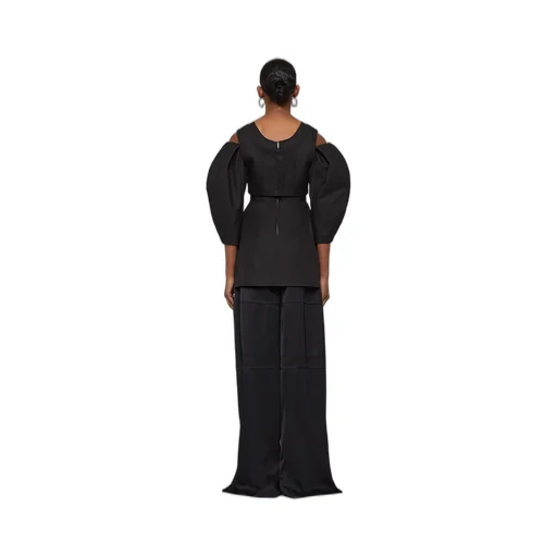 Cold-Shoulder Straight Hem Top