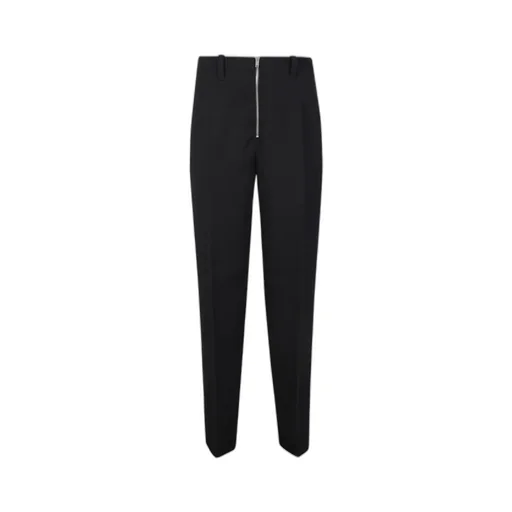 Zipped Tapered Leg Trousers
