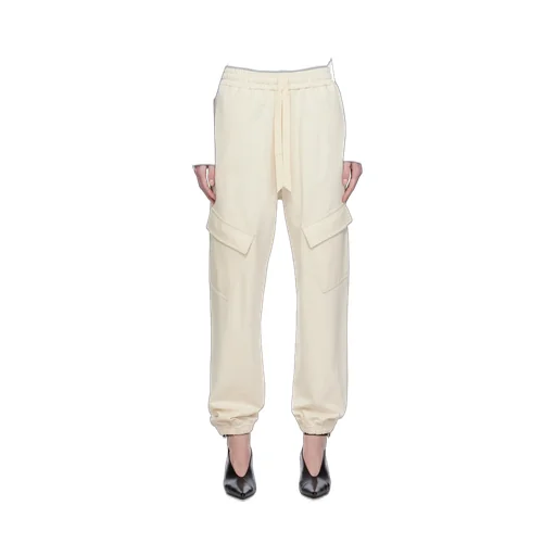 Logo Patch High Waist Pants