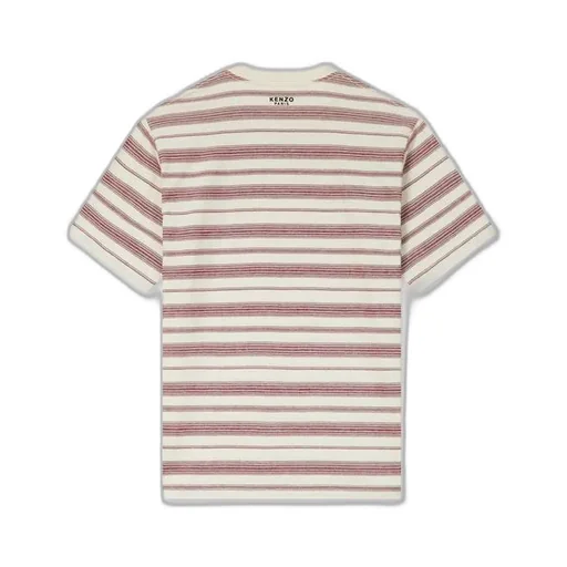 Boke Flower Striped Embroidered T-Shirt In Cotton
