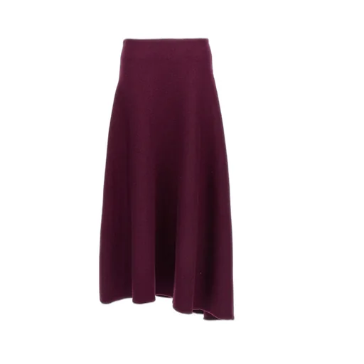 High-Waist A-Line Midi Skirt