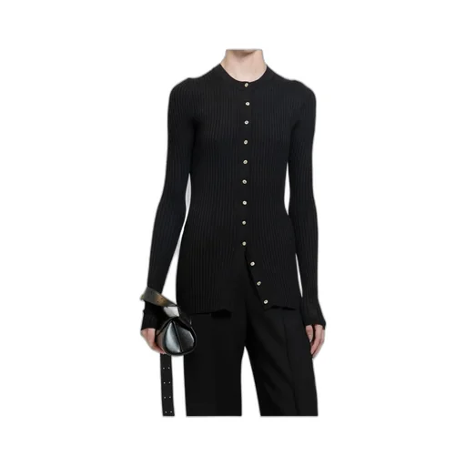 Buttoned Long-Sleeved Cardigan