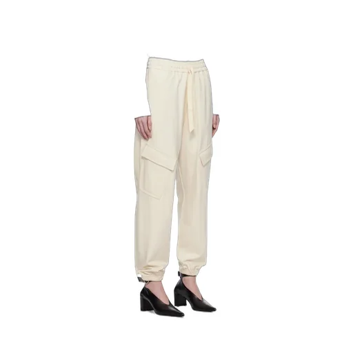 Logo Patch High Waist Pants