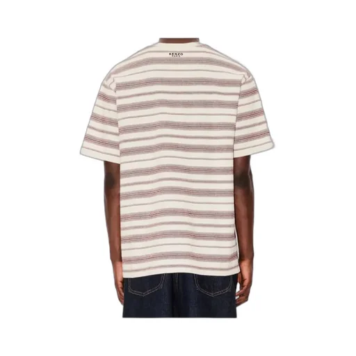 Boke Flower Striped Embroidered T-Shirt In Cotton