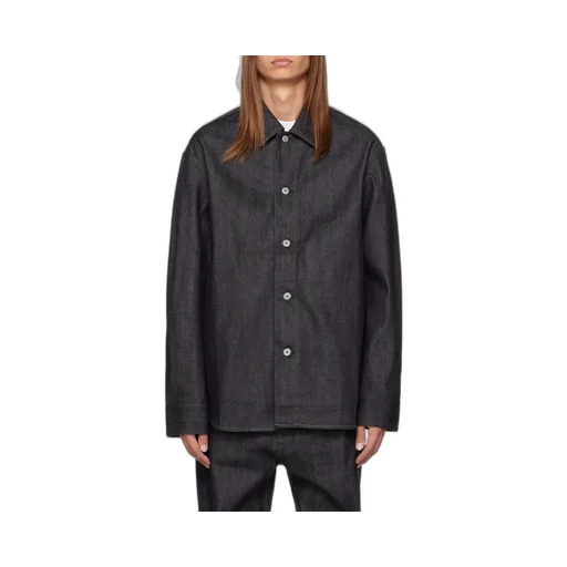 Curved Hem Denim Shirt