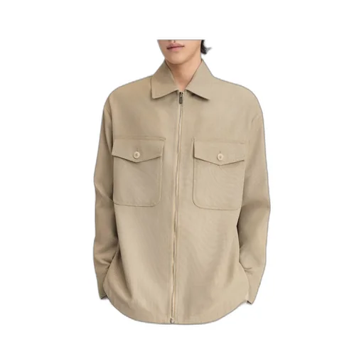 Zippered Shirt Jacket