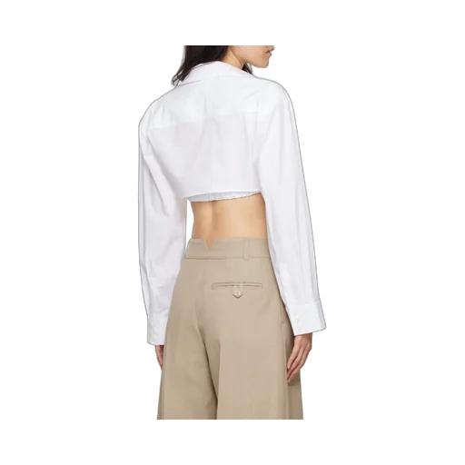 Twist Detailed Cropped Shirt