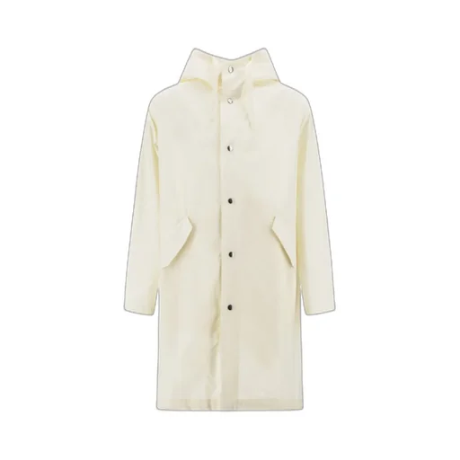 Logo Printed Drawstring Hooded Parka