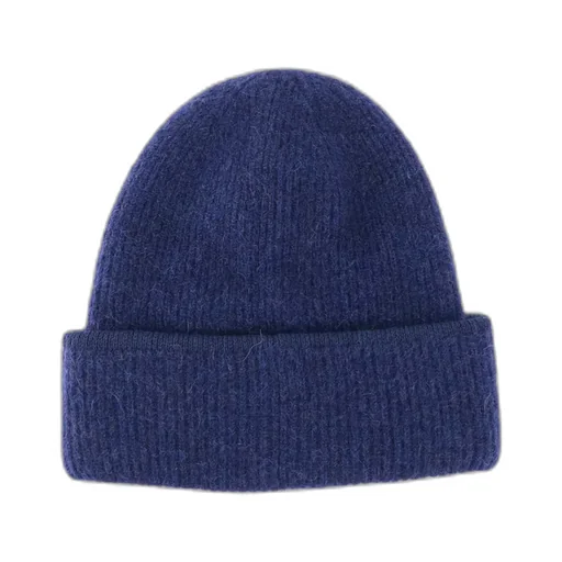 Logo Patch Ribbed Beanie