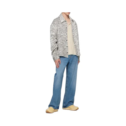 Zebra Print Collared Shirt