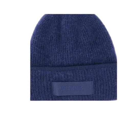 Logo Patch Ribbed Beanie