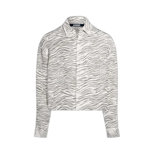 Zebra Print Collared Shirt