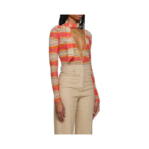 Le Abanaba Semi-Sheer Bodysuit