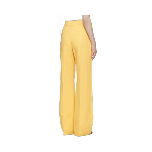 High-Waisted Flared Trousers