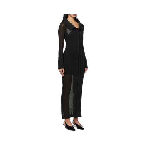Long Knitted Shirt Dress