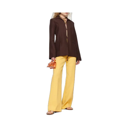 High-Waisted Flared Trousers