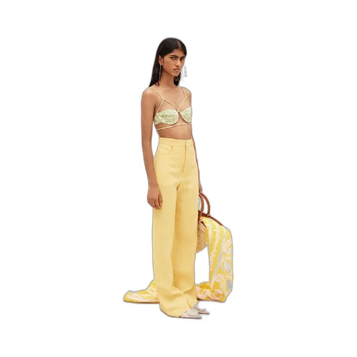 High-Waisted Flared Trousers