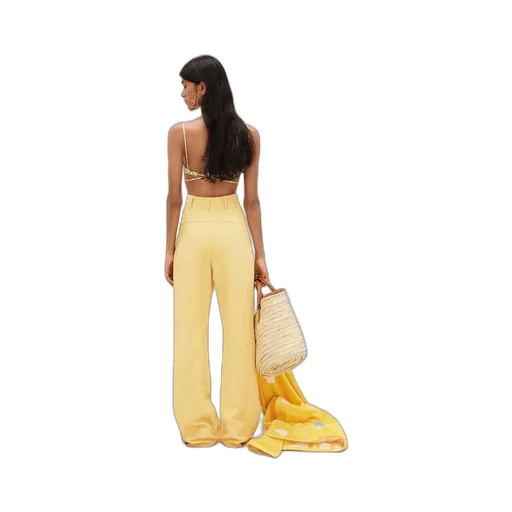 High-Waisted Flared Trousers