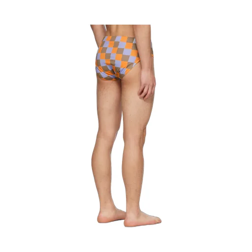 Checked Swimming Trunks