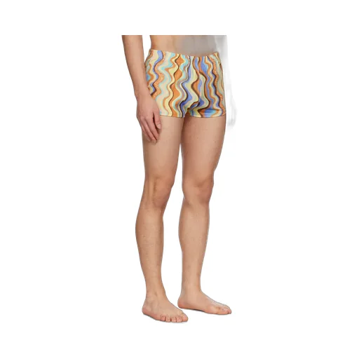 Wavy Pattern Swimming Shorts