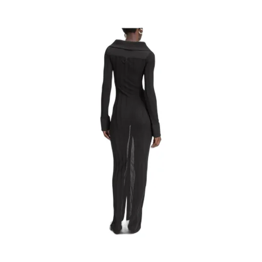 Long Knitted Shirt Dress