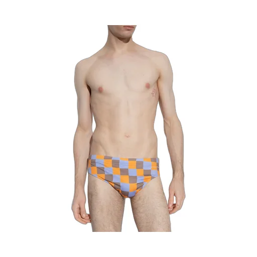 Checked Swimming Trunks