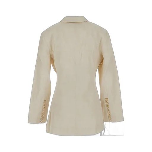 Embroidered Double-Breasted Blazer