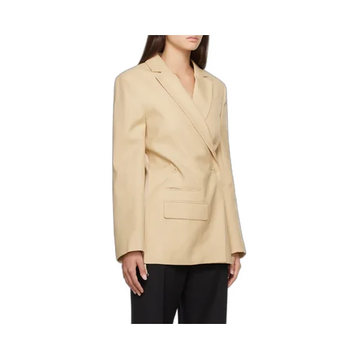 Crossover Double-Breasted Blazer