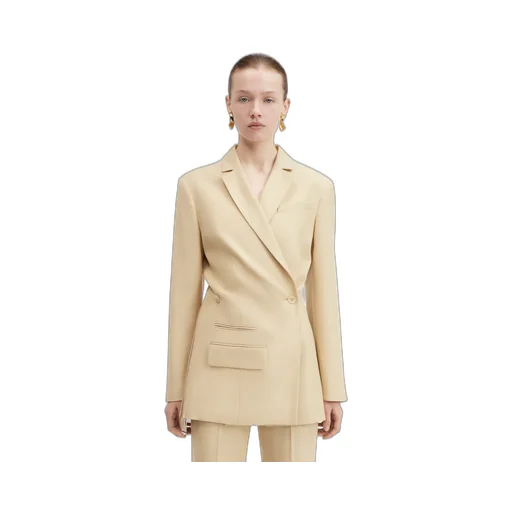 Crossover Double-Breasted Blazer