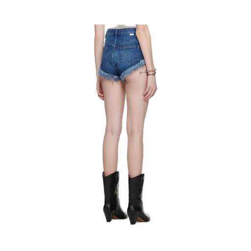 Frayed-Hem Denim Shorts