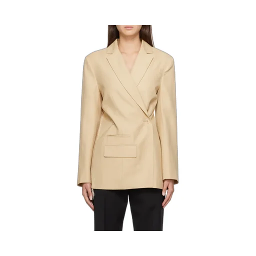 Crossover Double-Breasted Blazer
